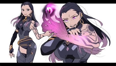 reyna (valorant) drawn by mashiro_(rikuya) | Danbooru