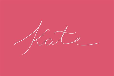 Female name Kate. Girls name Handwritten lettering calligraphy ...