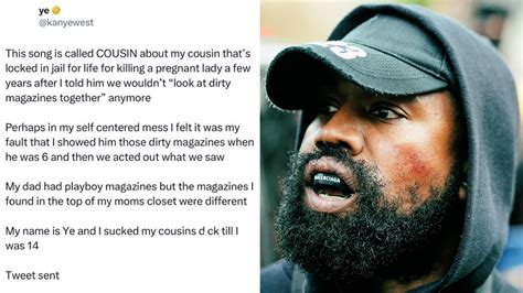 Kanye's "I Sucked My Cousin's Dick" Tweet / Kanye "COUSINS" Song | Know ...