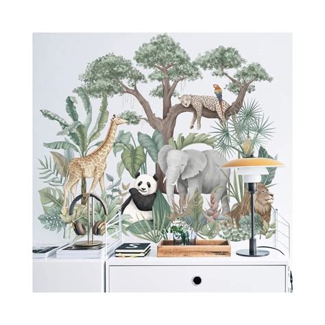 Tropical Rainforest Animals Plants Wall Stickers | Ubuy India