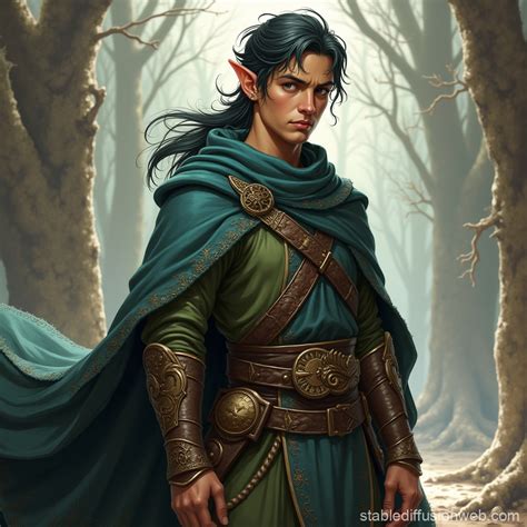 Elf Sorcerer Portrait for Pathfinder Kingmaker | Stable Diffusion Online