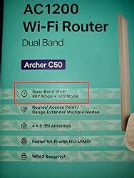 TP-Link Archer C50 AC1200 Dual Band Wireless Cable Router, Wi-Fi Speed ...