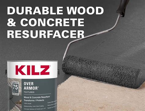 Buy KILZ Over Armor Wood & Concrete Resurfacer, Exterior, Textured ...