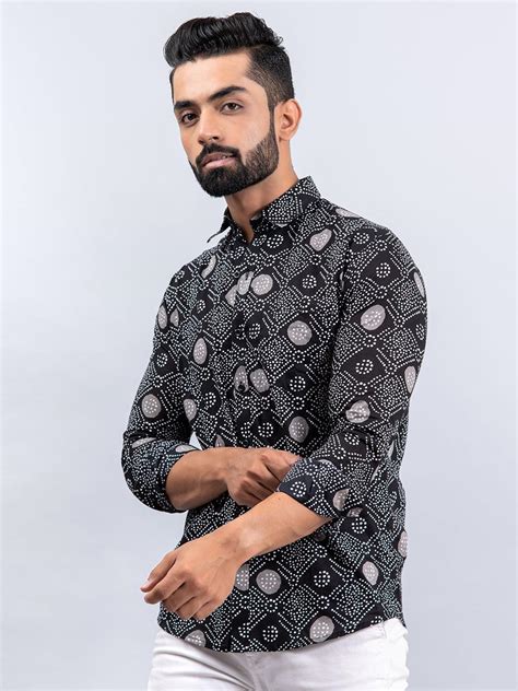 Buy Rajasthani Bandej Full Sleeves Cotton Print Shirt Online | Tistabene