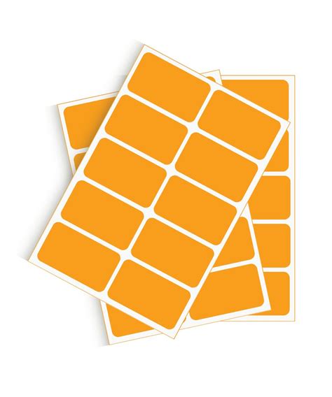 True-Ally 500 Piece Orange Fluorescent Color 50x25 mm Sticker Self ...