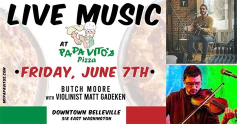 Live Music at Papa Vitos Downtown - Butch Moore, 318 E Washington St ...