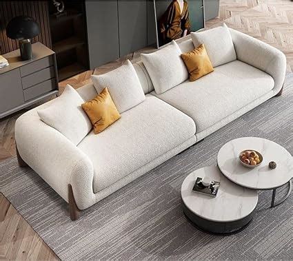 UNIQUE FURNITURE HUB - Modern Comfortable Sofa Boucle Fabric Sofa for ...