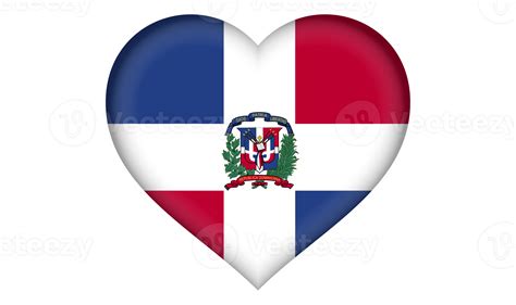 icono de la bandera de la república dominicana en forma de corazón ...