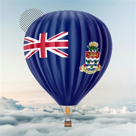 Hot air balloon with cayman islands flag | Premium AI-generated PSD