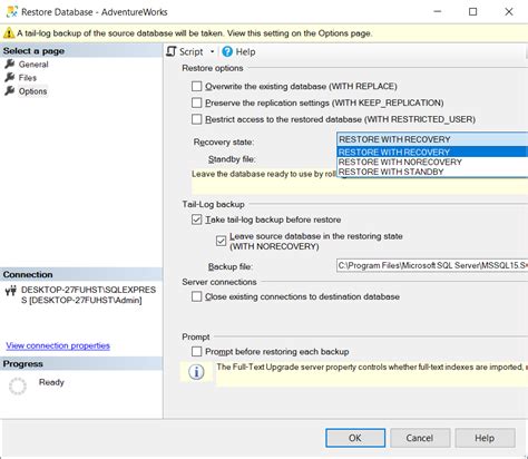 Image result for How to Restore Database Using SSMS V1.8