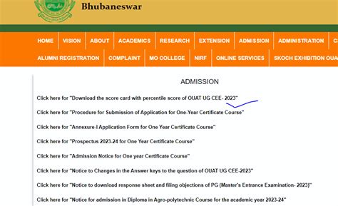 OUAT Result 2023 Out, OUAT Rank Card and Result Link