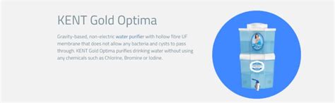 KENT Gold Optima Gravity Water Purifier (11016) | UF Technology Based ...
