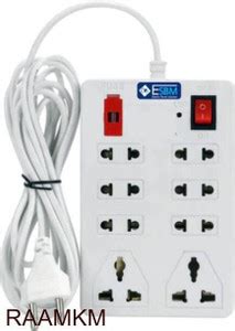 GLUCKLICH CDL_M_1014_One Plush Eight Extension Board 8 Socket Extension ...