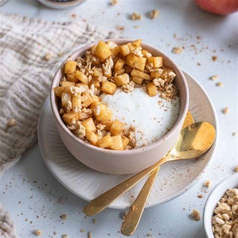 Cinnamon Apple Cottage Cheese Breakfast Bowl - Life Around The Table