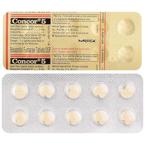 Concor 5 - Strip of 10 Tablets : Amazon.in: Health & Personal Care