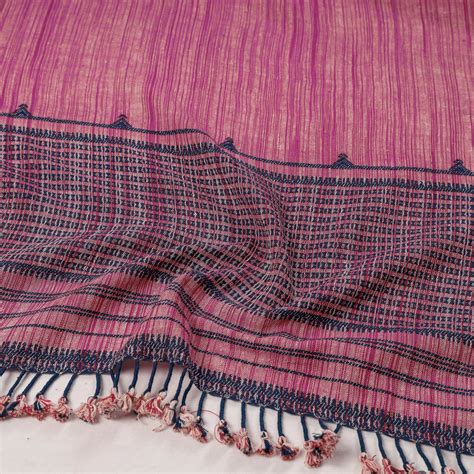 Kutch Bhujodi Weaving Handwoven Organic Kala Cotton Stole