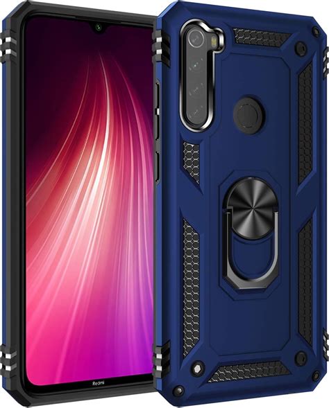 Vaku ® Xiaomi Redmi Note 8 Hawk Ring Shock Proof Cover with Inbuilt ...