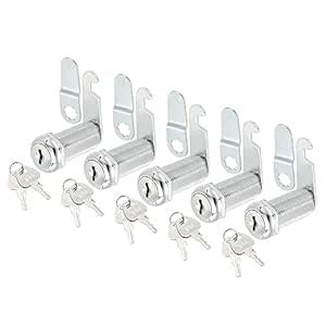 uxcell Cabinet Drawer Cam Lock, 1-1/2" Cylinder Length Fits Up to 1-3/8 ...