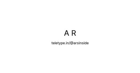 A R — Teletype