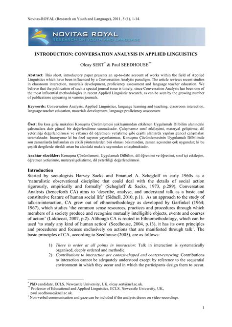 Conversation Analysis 的图像结果