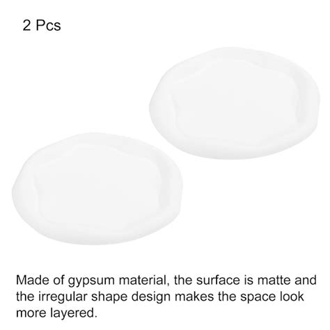 PATIKIL Irregular Trinket Tray 2 Pack Gypsum Round Ring Storage Holder ...