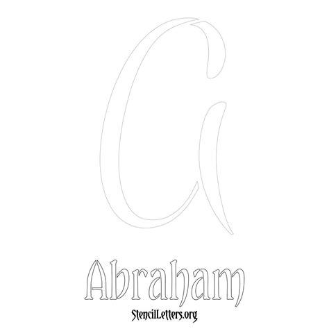 Abraham Free Printable Name Stencils with 6 Unique Typography Styles ...