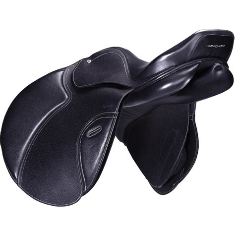 Horse Riding Paddock All Purpose Leather Saddle 17.5 Black