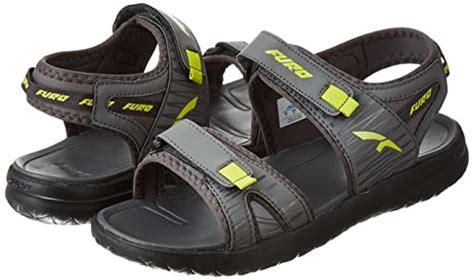 Buy Furo By Red Chief mens Sandal DK.GREY/SH.GREEN Sandal - 9 UK (SM ...