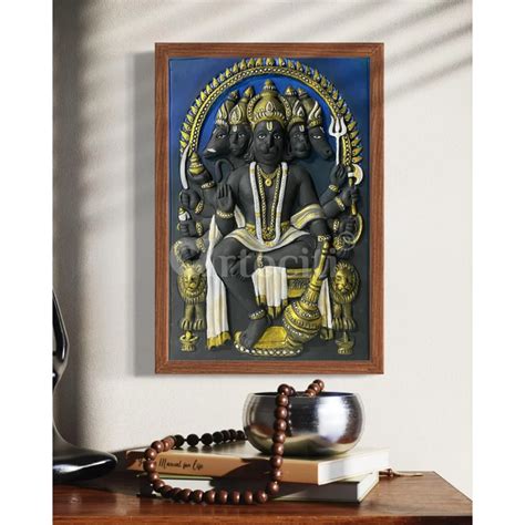 Buy Panchmukhi Hanuman 3D Relief Mural Wall Art in 3 sizes Online ...