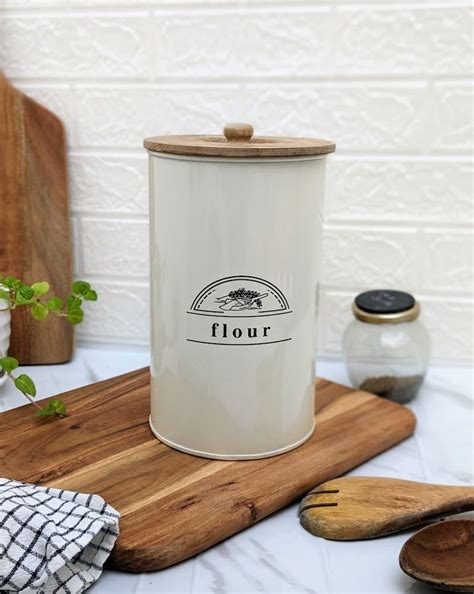 Buy THE DECORHOME'S Flour Storage Container for Atta - Airtight Wooden ...
