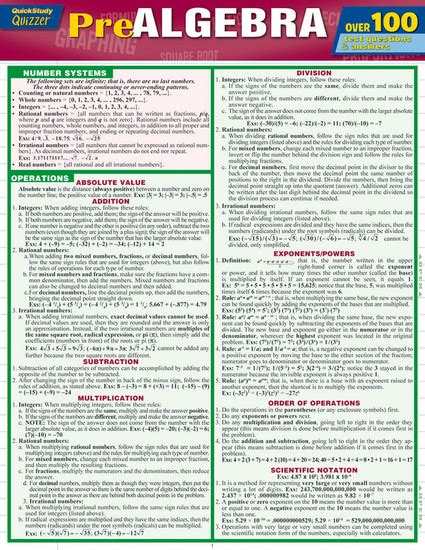 Image result for Pre-Algebra Study Guide PDF