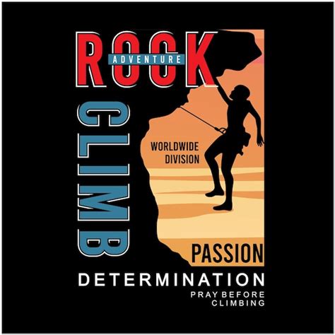 A poster for rock climb passion passion. | Premium Vector
