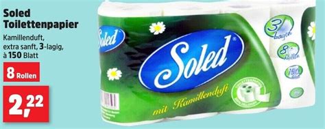 Soled Toilettenpapier 8 Rollen Angebot bei Thomas Philipps