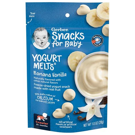 Amazon.com: Gerber Graduates Yogurt Melts, Banana Vanilla, 1 Ounce : Baby