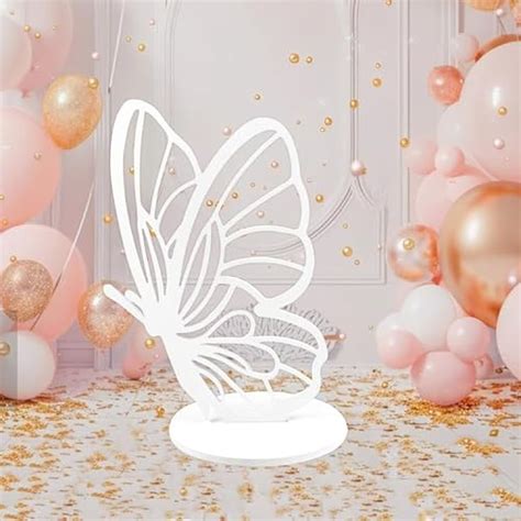 BOUTICOL 22 Inch White Wood Butterfly Prop Decor - Large India | Ubuy