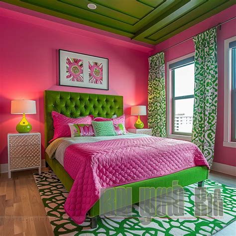 Forest Green And Pink Bedroom Ideas