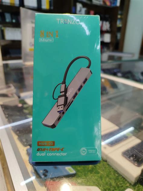 TRONZO 8-in-1 USB + Type-C Dual Connector Hub