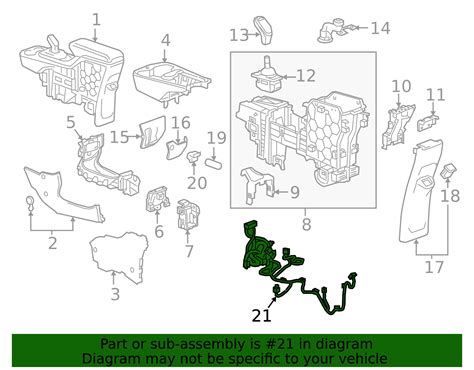2020-2021 Chevrolet Bolt EV Front Floor Console Wiring Harness 42724064 ...