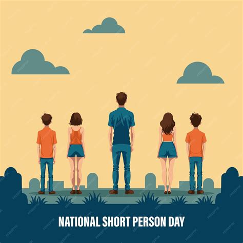 Premium Vector | National Short Person Day background