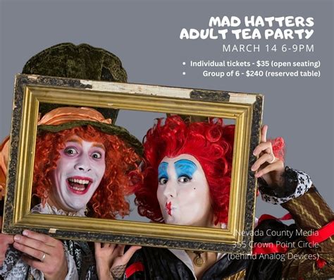 Mad Hatters Adult Tea Party - Postponed to a future Date , 355 Crown ...