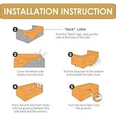 Stretch Water Resistant Sofa Cover Slipcover Burgundy Elastic Sectional ...