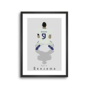 LAMRON Karim Benzema Real Madrid Abstract Art Wall Decoration Art ...