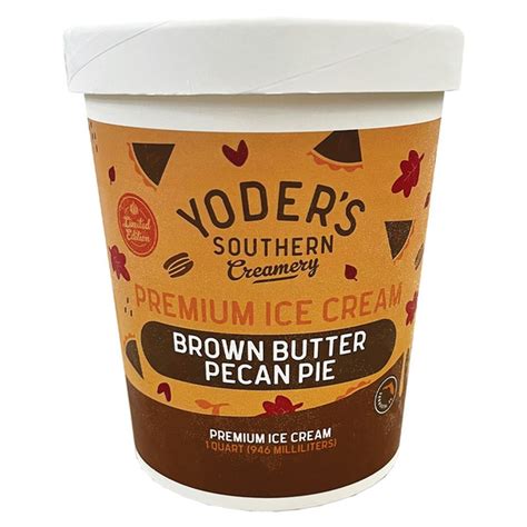 Yoders Southern Creamery Brown Butter Pecan Pie Ice Cream (32 oz ...