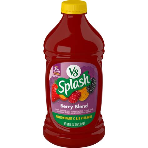V8 Splash Berry Blend Flavored Juice Beverage, 64 FL OZ Bottle | Pick ...