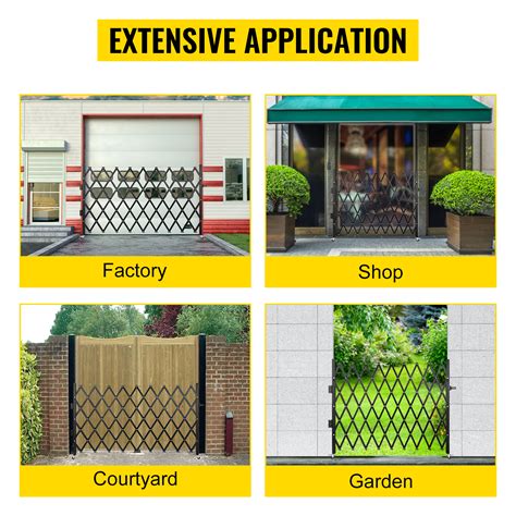 VEVOR Single Folding Security Gate, 75"W x 50"H Folding Door Gate ...
