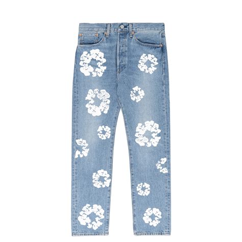 Denim Tears X Levi's Cotton Wreath Jeans 'Light Wash' – Kick Game