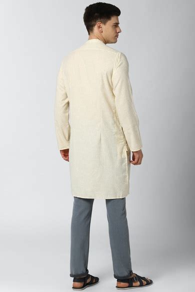 Buy Men Cream Textured Casual Kurta Online - 594681 | Peter England