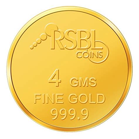 RSBL 4 gm, 24k (9999) Yellow Gold Ecoins Precious Coin : Amazon.in ...