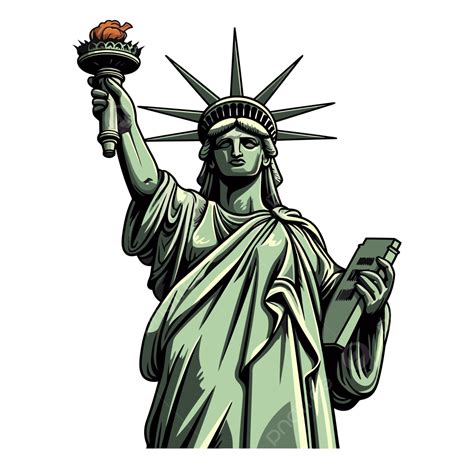 Statue Of Liberty Clipart Statue Of Liberty Holding A Torch And Book ...