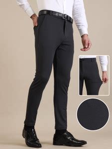 Doil Domec Slim Fit Men Grey Trousers - Buy Doil Domec Slim Fit Men ...